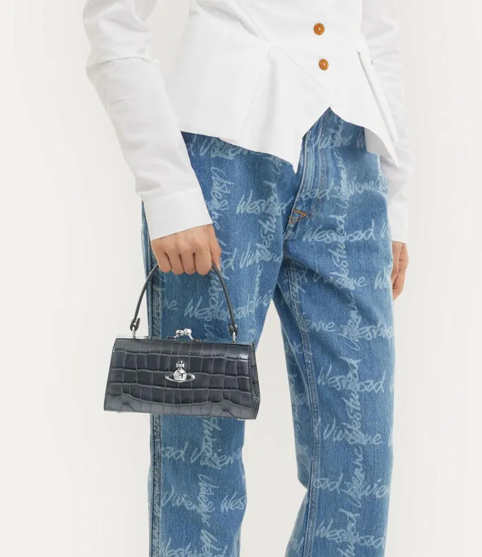 Vivienne Westwood Handbags Women Extra Large Doll Frame Purse Anthracite