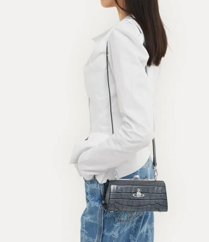 Vivienne Westwood Handbags Women Extra Large Doll Frame Purse Anthracite