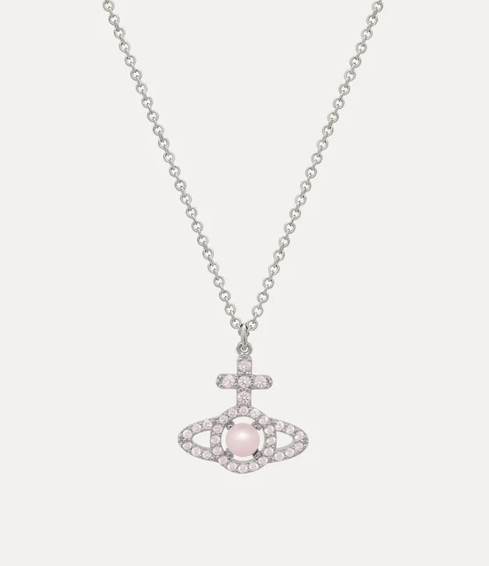 Vivienne Westwood Necklaces Women Olympian Pearl Pendant Necklace Platinum Pink Cz Rosaline Pearl Vivienne Westwood Necklaces Women Olympian Pearl Pendant Necklace Platinum Pink Cz Rosaline Pearl