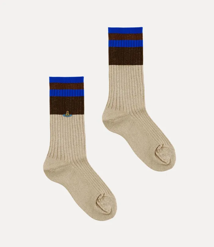 Vivienne Westwood Socks And Tights Women Ladies Sock Grey Beige