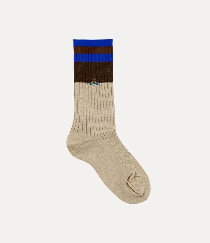Vivienne Westwood Socks And Tights Women Ladies Sock Grey Beige