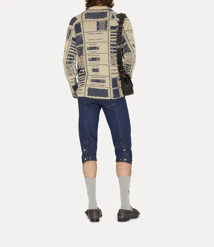 Vivienne Westwood TShirts And Polos Men Checked Polo Jumper Beigegrey Blue