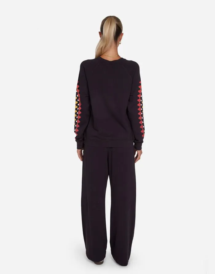 Women039s Anela Rainbow Mushrooms Onyx Lauren Moshi Long Sleeve