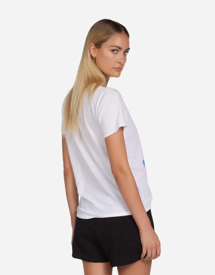 Women039s Croft Love Collage White Lauren Moshi Short Sleeve