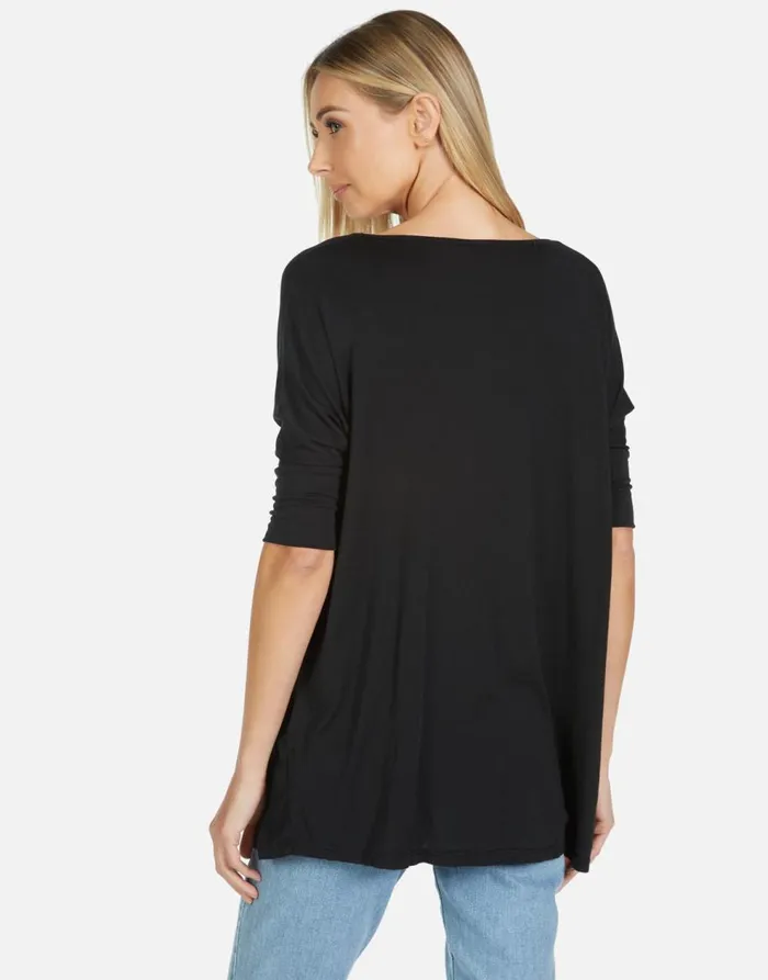 Women039s Eva Sprinkle Lip Black Lauren Moshi Long Sleeve