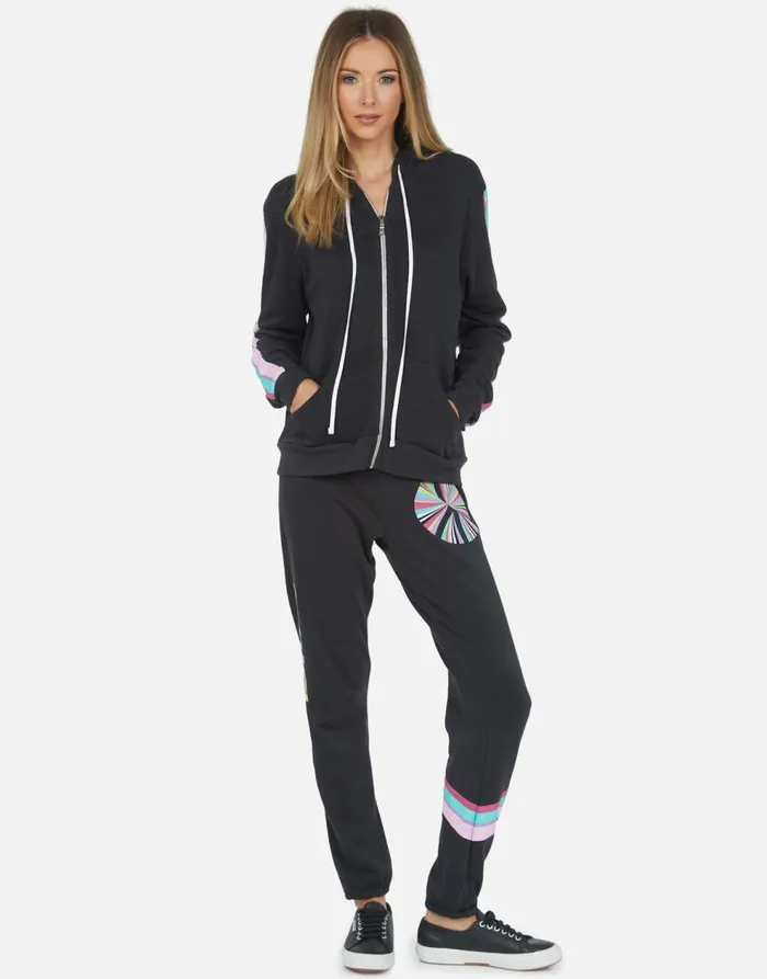 Women039s Gia Rainbow Ray Peace Onyx Lauren Moshi Long Sweatpants