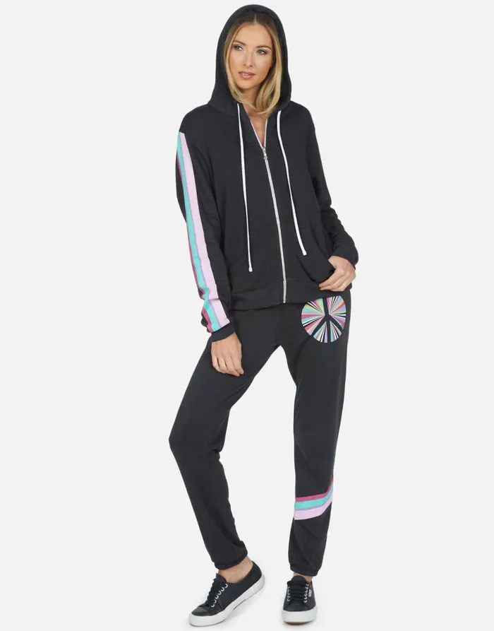 Women039s Gia Rainbow Ray Peace Onyx Lauren Moshi Long Sweatpants