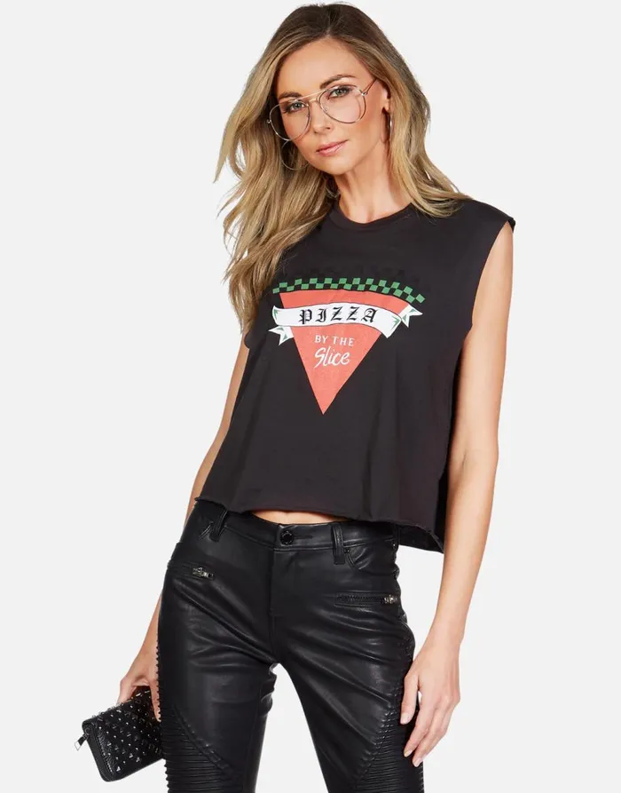 Women039s GiGi Pizza Slice Onyx Lauren Moshi Tanks