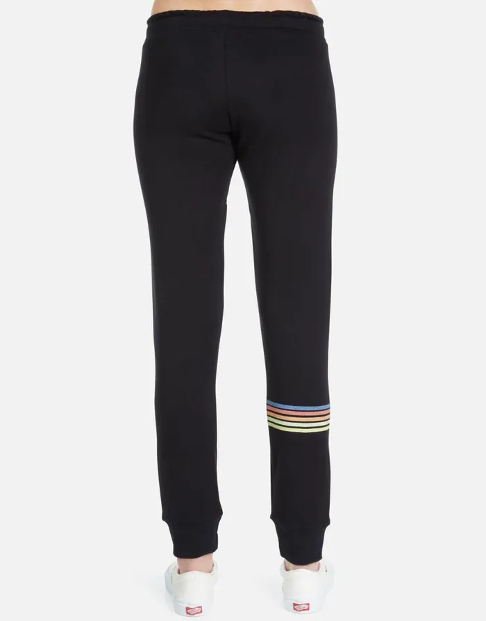 Women039s Jess Rainbow Star Black Lauren Moshi Long Sweatpants