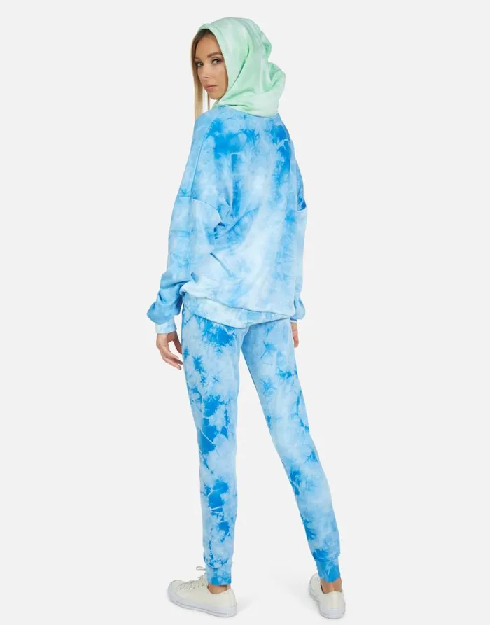 Women039s Jess World Peace Lips Blue Clouds Lauren Moshi Long Sweatpants