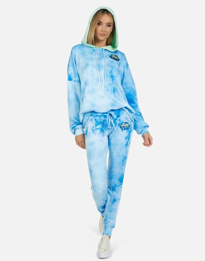 Women039s Jess World Peace Lips Blue Clouds Lauren Moshi Long Sweatpants