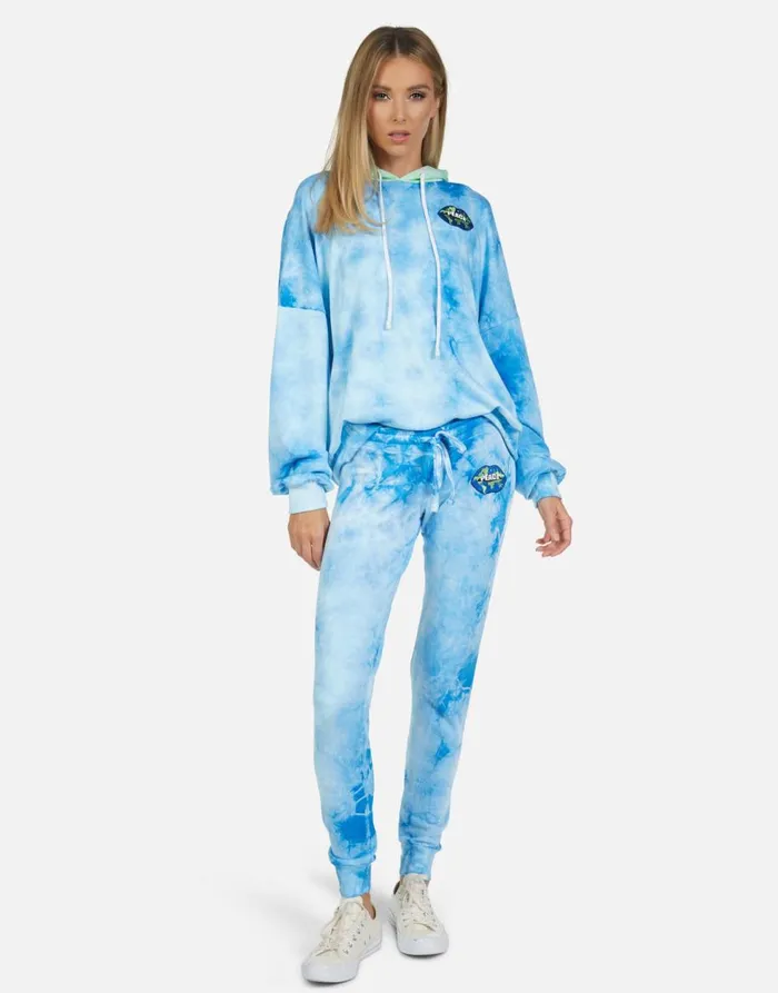 Women039s Jess World Peace Lips Blue Clouds Lauren Moshi Long Sweatpants