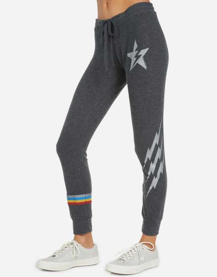 Women039s Kizzy Electric Elephant Elements Heather Black Lauren Moshi Long Sweatpants