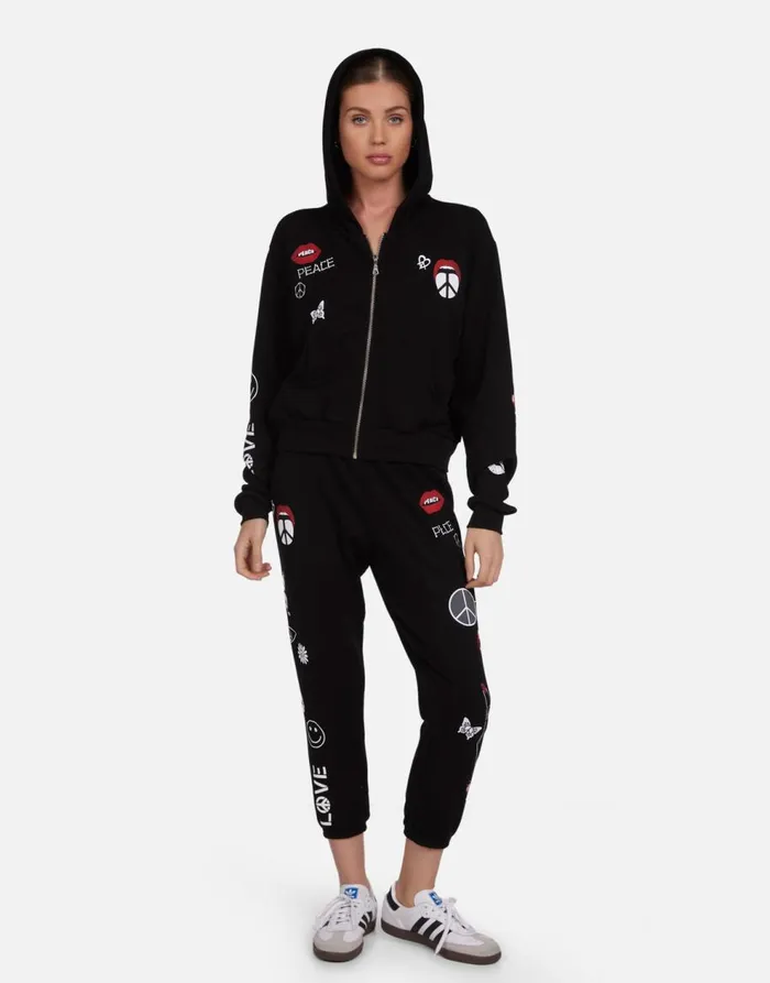 Women039s Lachelle Peace Elements Black Lauren Moshi Hoodies