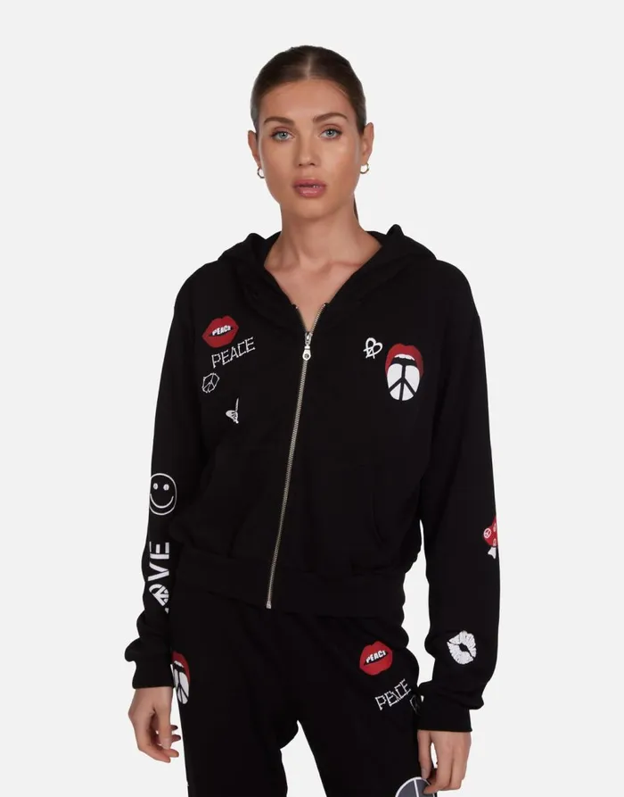 Women039s Lachelle Peace Elements Black Lauren Moshi Hoodies