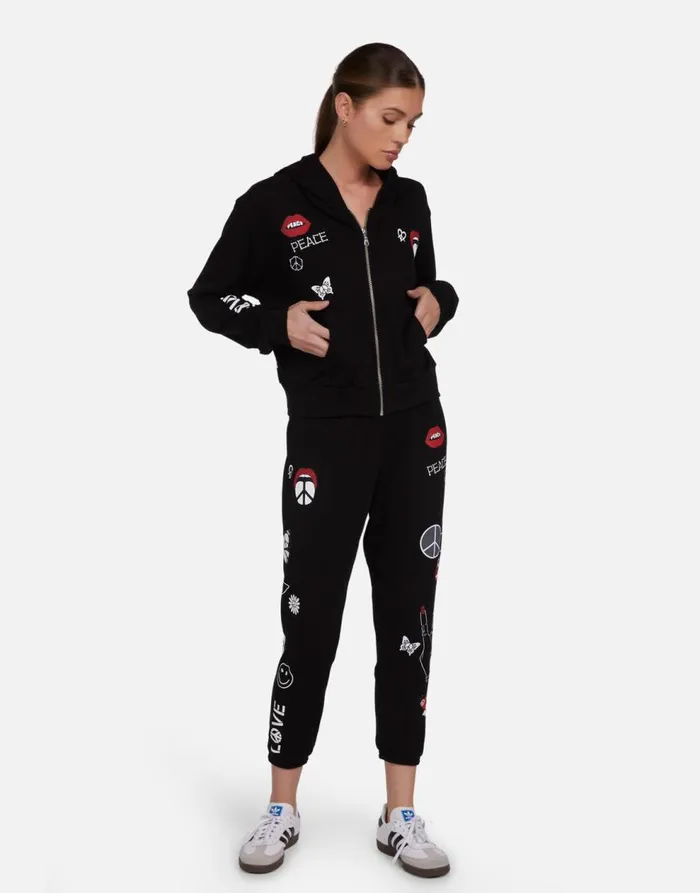 Women039s Lachelle Peace Elements Black Lauren Moshi Hoodies
