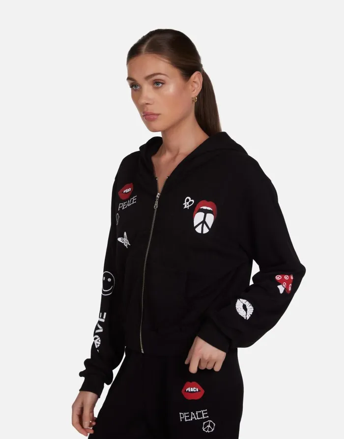 Women039s Lachelle Peace Elements Black Lauren Moshi Hoodies