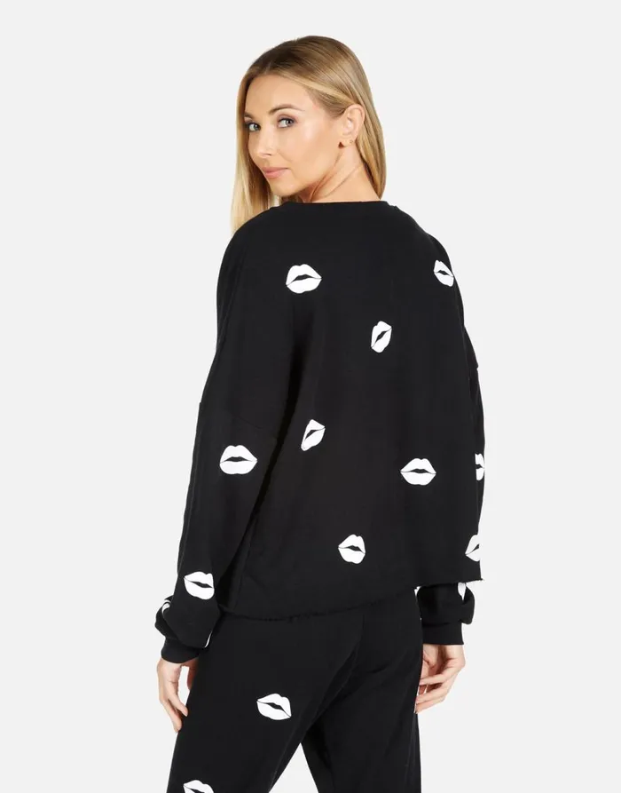 Women039s Lee Mini Kisses Black Lauren Moshi Long Sleeve