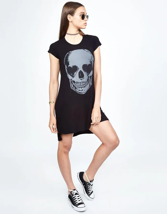 Women039s Mirabella Heart Eye Skull Black Lauren Moshi Dresses