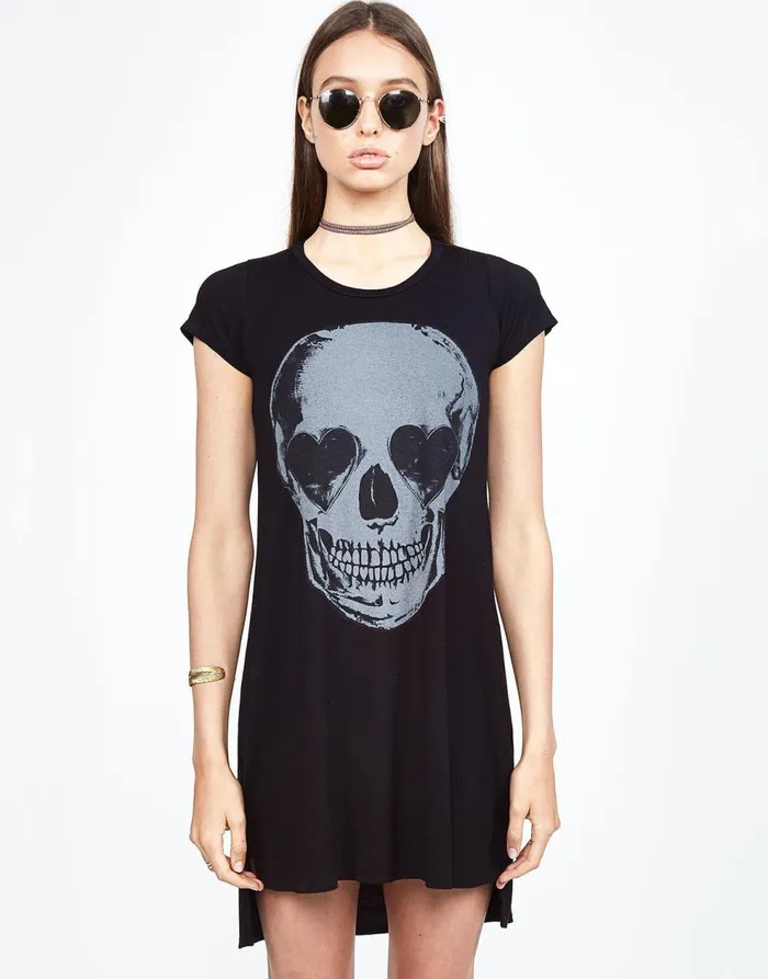 Women039s Mirabella Heart Eye Skull Black Lauren Moshi Dresses