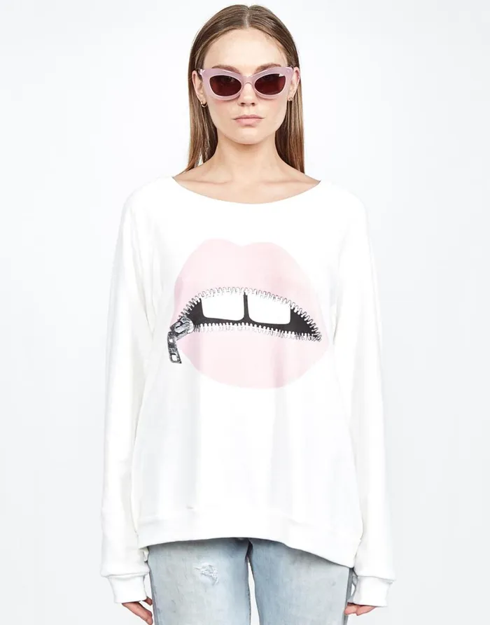 Women039s Noleta Pink Foil Zipper Mouth Milk Lauren Moshi Long Sleeve