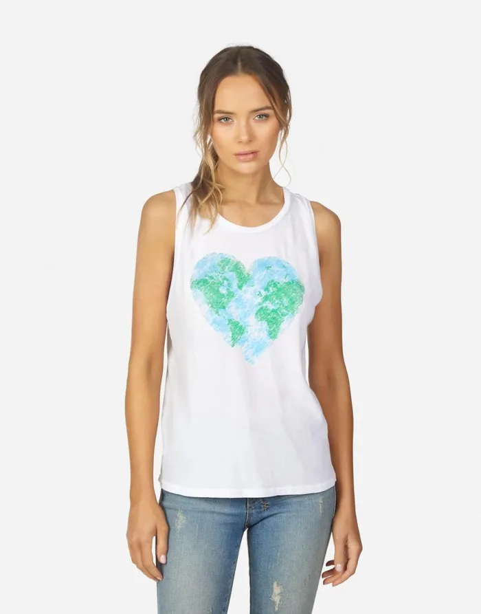 Women039s Peyton X World Love White Lauren Moshi Tanks
