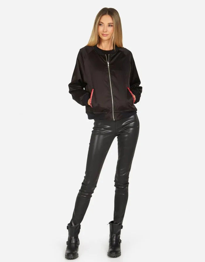 Women039s Trishelle Bandana Lip Black Red Bandana Lauren Moshi Jackets