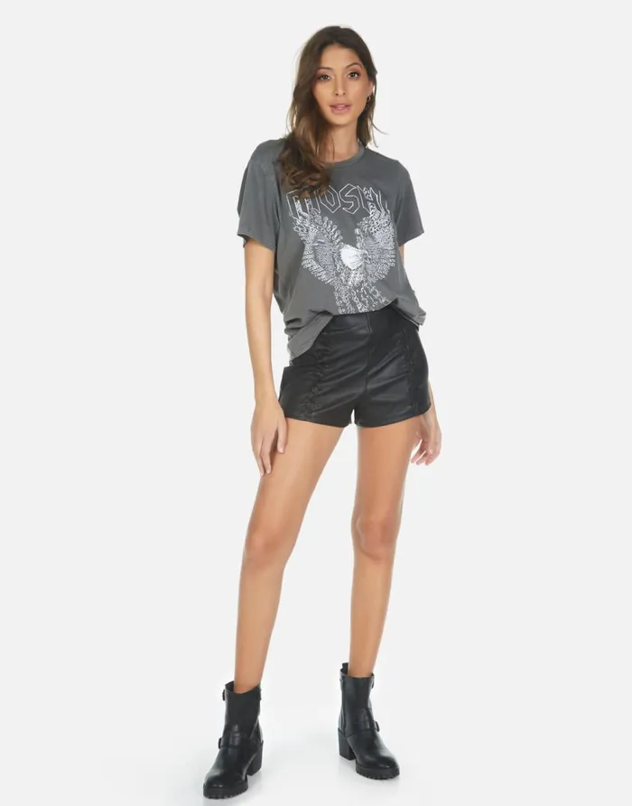 Women039s Wolf Moshi Eagle Pigment Black Lauren Moshi Short Sleeve