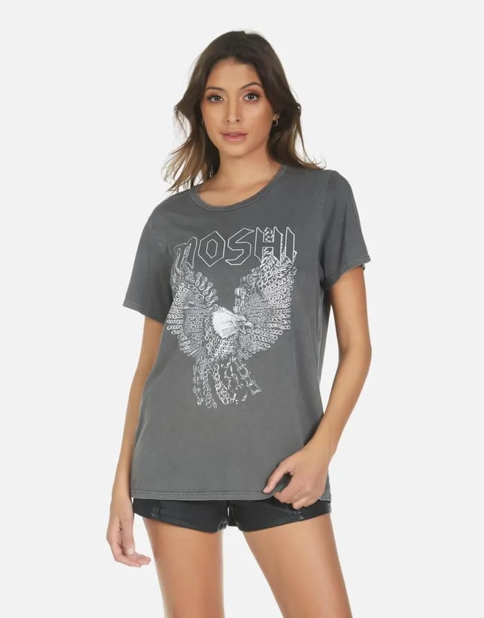 Women039s Wolf Moshi Eagle Pigment Black Lauren Moshi Short Sleeve