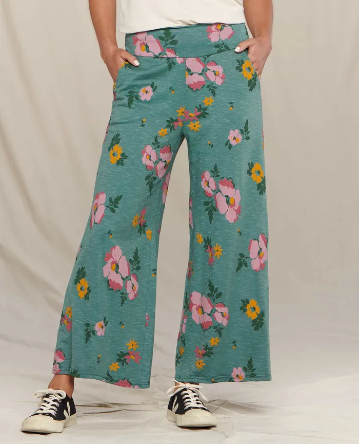 Women8217s Pants ToadandCo Chaka Wide Leg Pant Silver Pine Floral Print