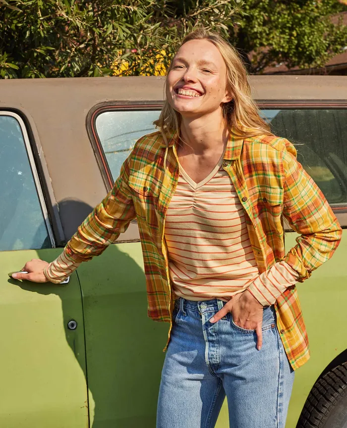 Women8217s ToadandCo ReForm Flannel Shirt Acorn Tops and TShirts