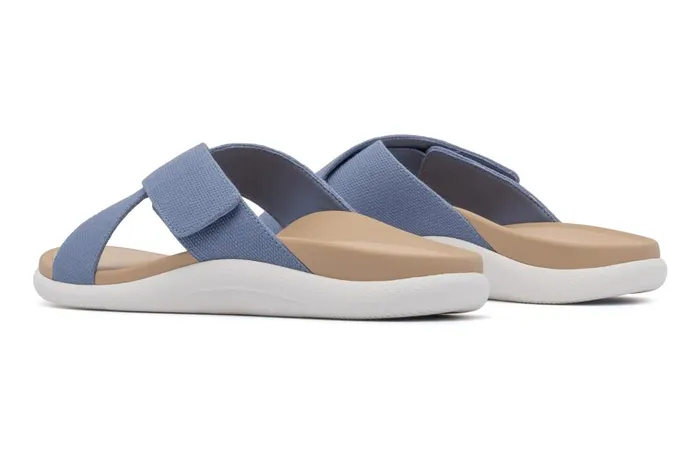 Women ABEO Footwear Sandals Laguna Slide Light Denim Canvas Women ABEO Footwear Sandals Laguna Slide Light Denim Canvas