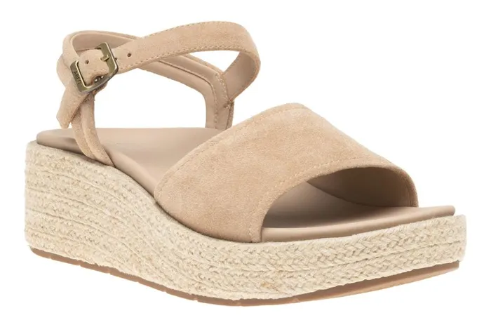 Women ABEO Footwear Sandals Solstice Buckle Sandal Cuban Sand Suede