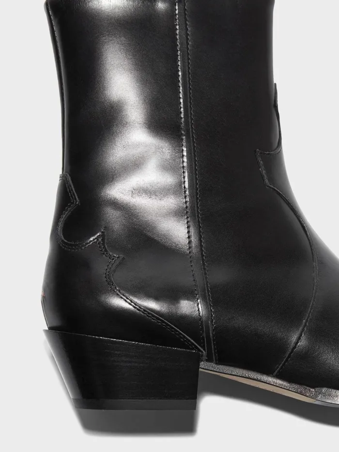 Women Aeyde HESTER Black Cowboy Boot Aeyde Ankle Boots