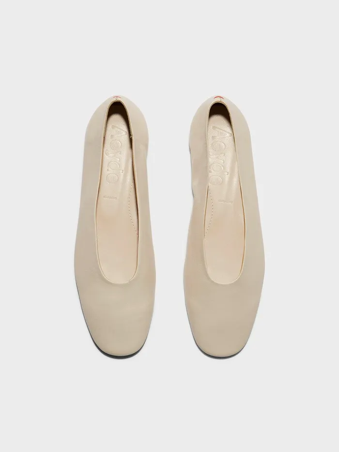 Women Aeyde KIRSTEN Creamy Ballet Flat Aeyde Flats