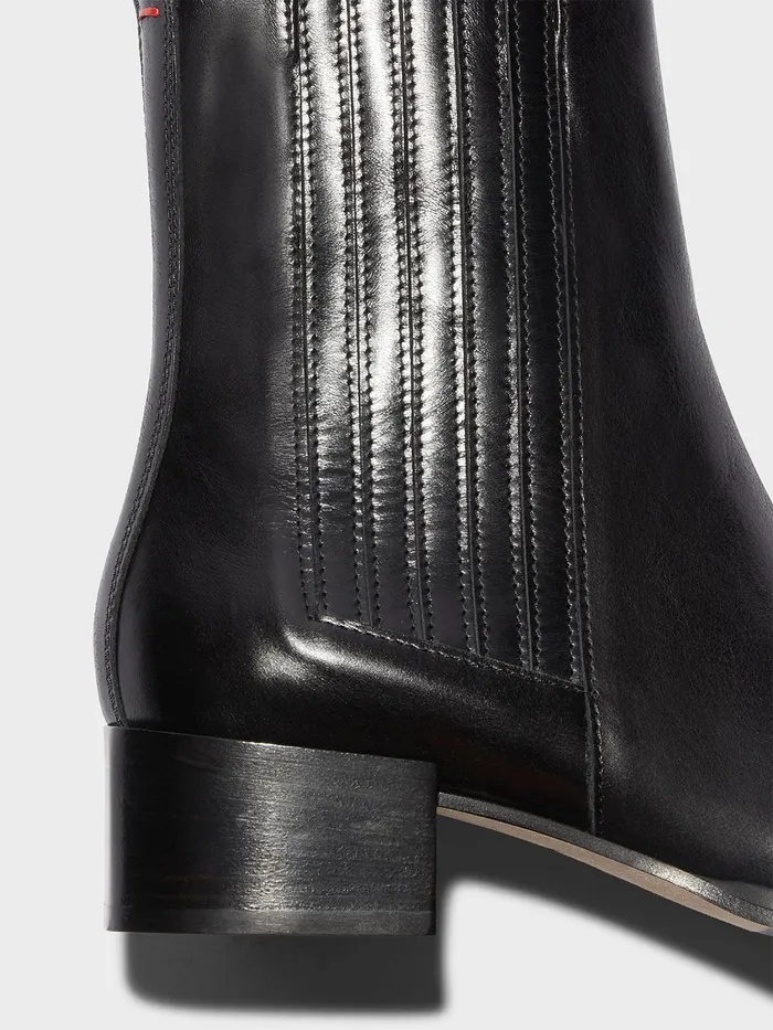 Women Aeyde NEIL Black Leather Ankle Boot Aeyde Ankle Boots