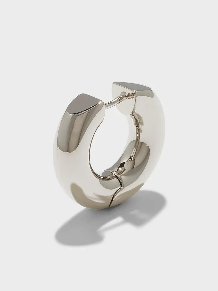 Women Alaya Medium PalladiumPlated Hoop Earrings Aeyde Earrings