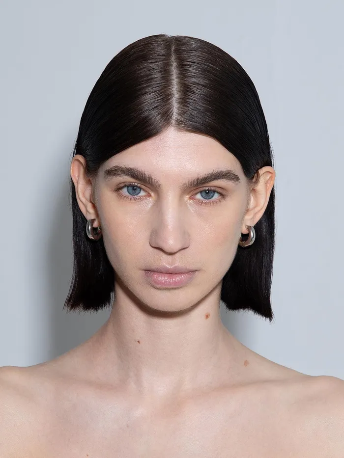 Women Alaya Medium PalladiumPlated Hoop Earrings Aeyde Earrings