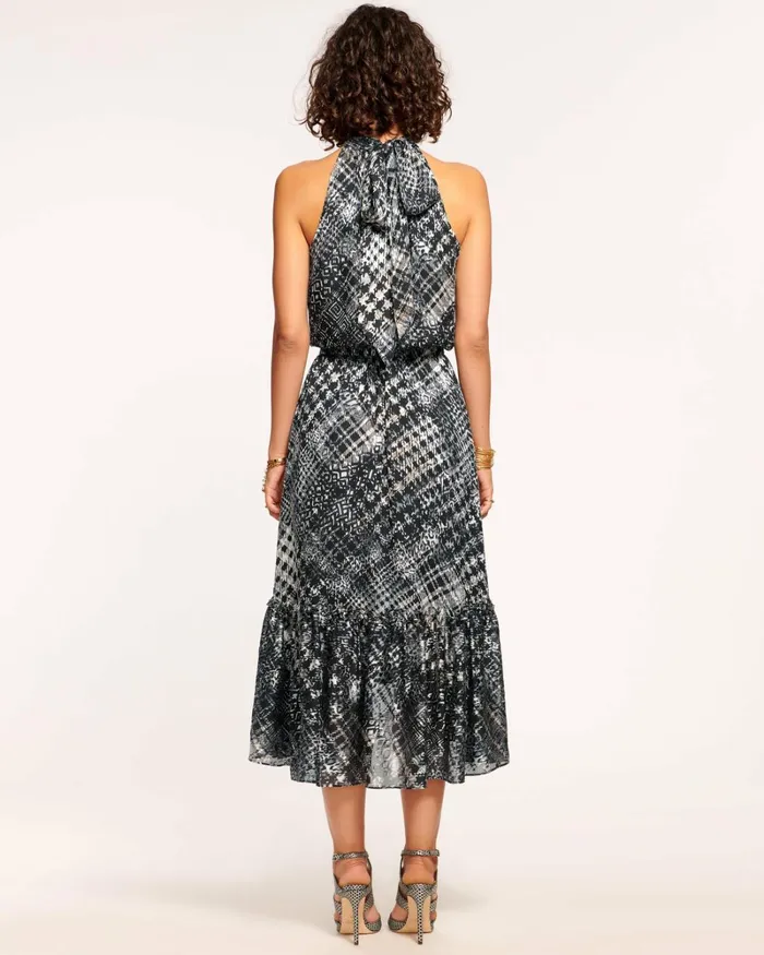 Women Alyssa High Neck Midi Dress Houndstooth Burnout Ramy Brook Dresses Women Alyssa High Neck Midi Dress Houndstooth Burnout Ramy Brook Dresses