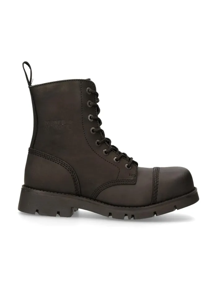 Women Ankle Boot Black Ranger With Laces MRanger008mtS3 New Rock Military Women Ankle Boot Black Ranger With Laces MRanger008mtS3 New Rock Military