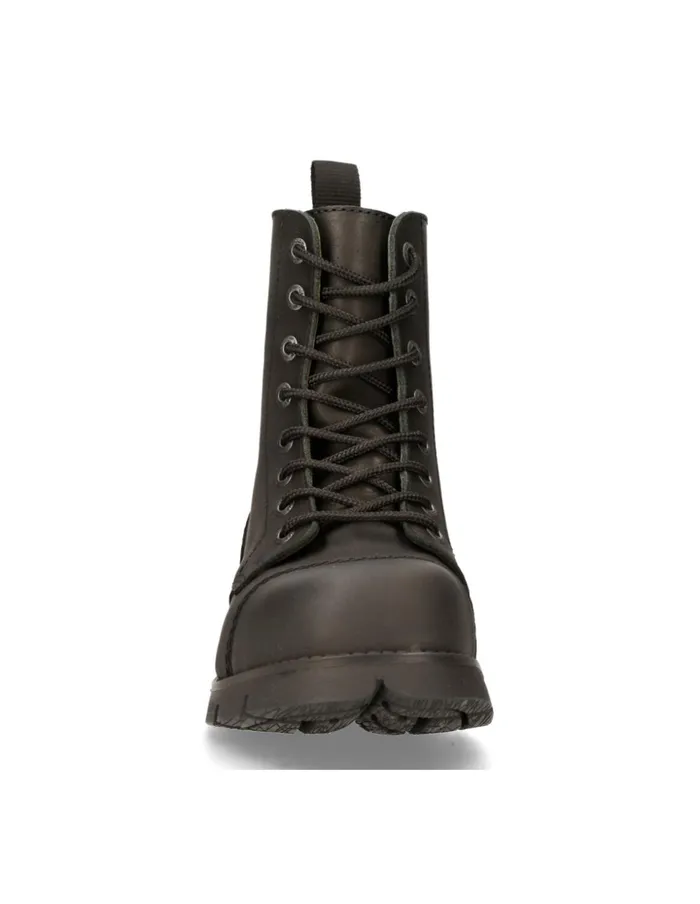 Women Ankle Boot Black Ranger With Laces MRanger008mtS3 New Rock Military Women Ankle Boot Black Ranger With Laces MRanger008mtS3 New Rock Military
