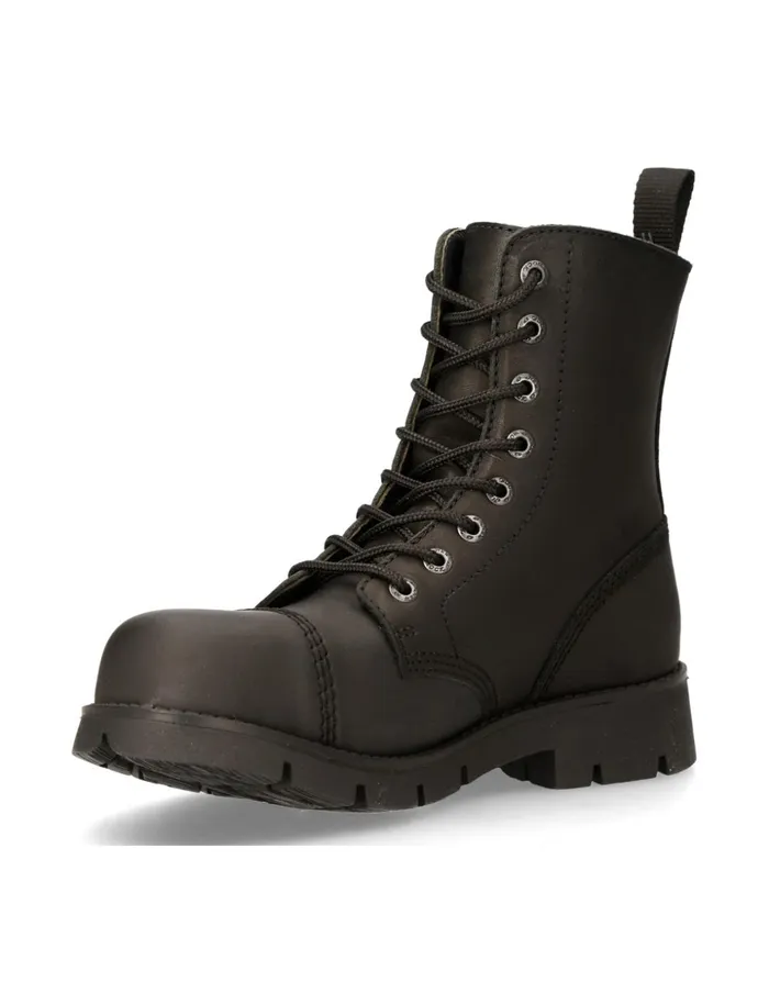 Women Ankle Boot Black Ranger With Laces MRanger008mtS3 New Rock Military Women Ankle Boot Black Ranger With Laces MRanger008mtS3 New Rock Military