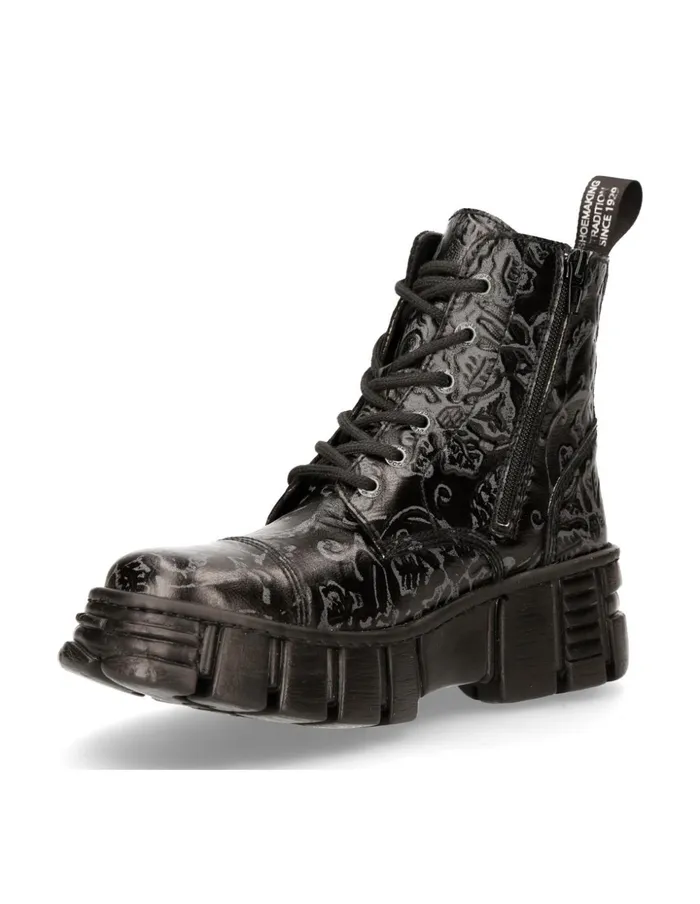 Women Ankle Boot Black Tower MWall005V39 New Rock Military Women Ankle Boot Black Tower MWall005V39 New Rock Military