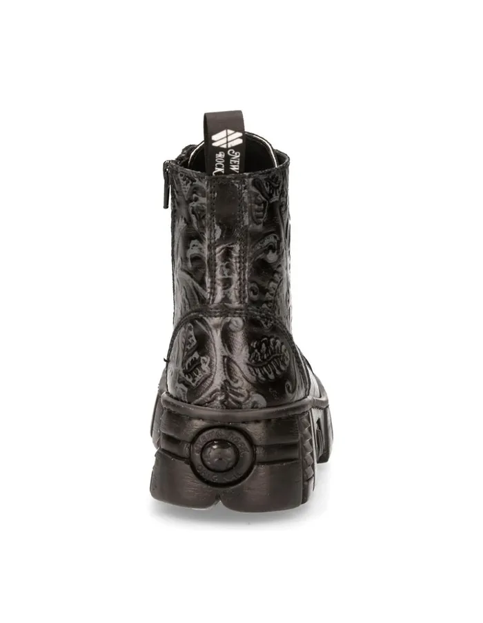 Women Ankle Boot Black Tower MWall005V39 New Rock Military Women Ankle Boot Black Tower MWall005V39 New Rock Military