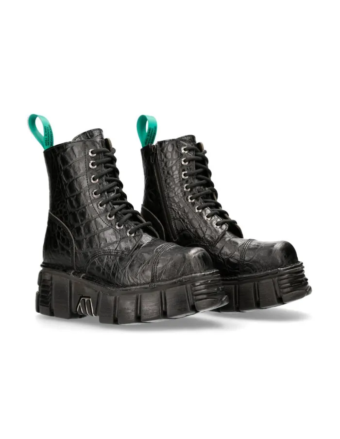 Women Ankle Boot Metallic MMili083cV12 New Rock Military