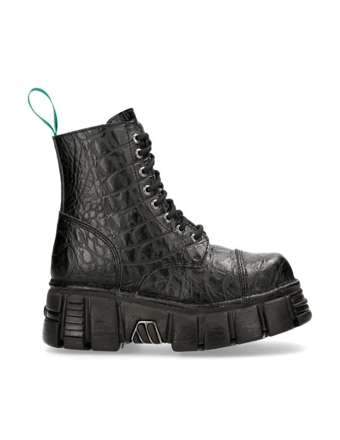 Women Ankle Boot Metallic MMili083cV12 New Rock Military