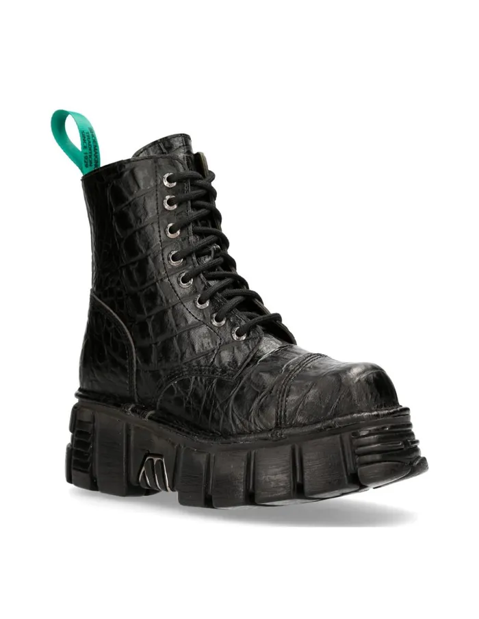 Women Ankle Boot Metallic MMili083cV12 New Rock Military