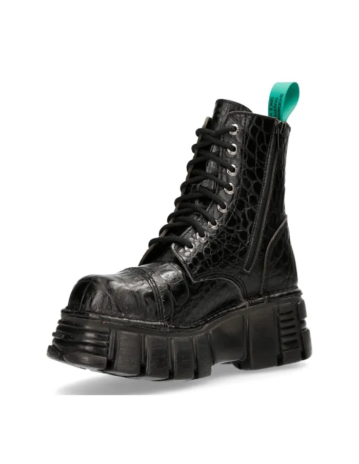 Women Ankle Boot Metallic MMili083cV12 New Rock Military