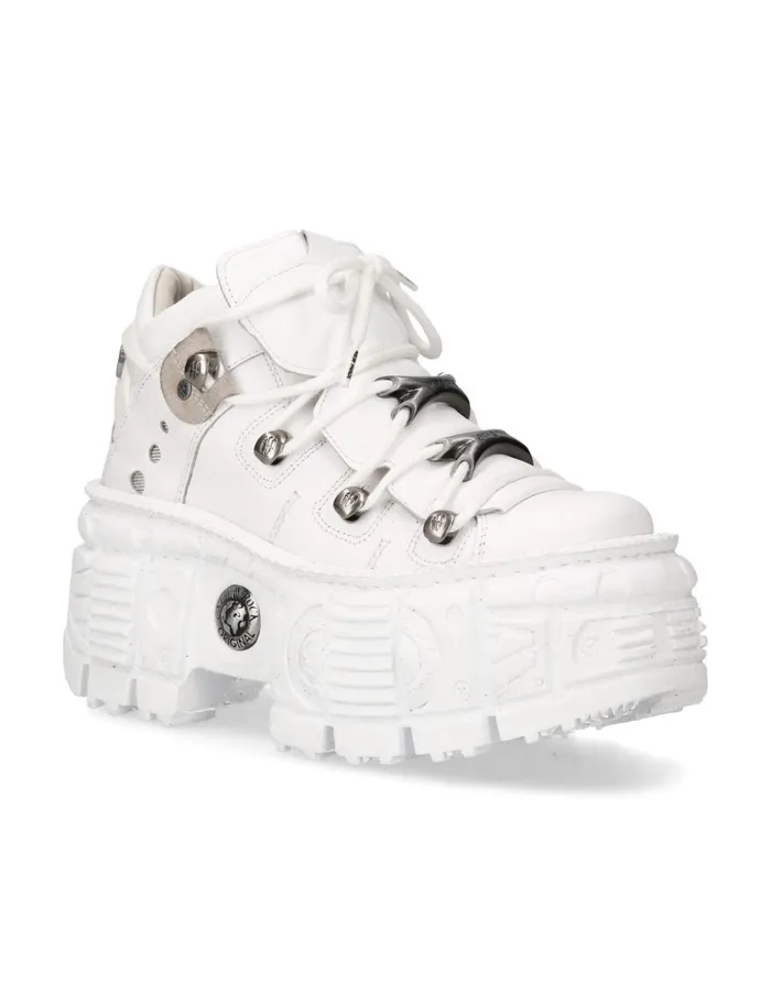Women Ankle Boot Tank With Laces MWall106nS1 New Rock Platform