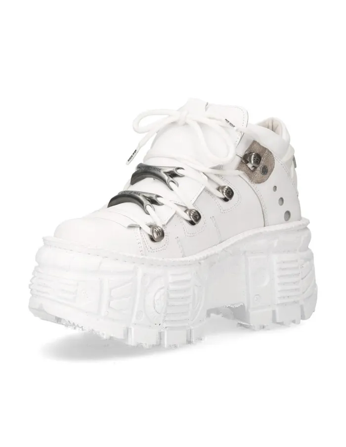 Women Ankle Boot Tank With Laces MWall106nS1 New Rock Platform